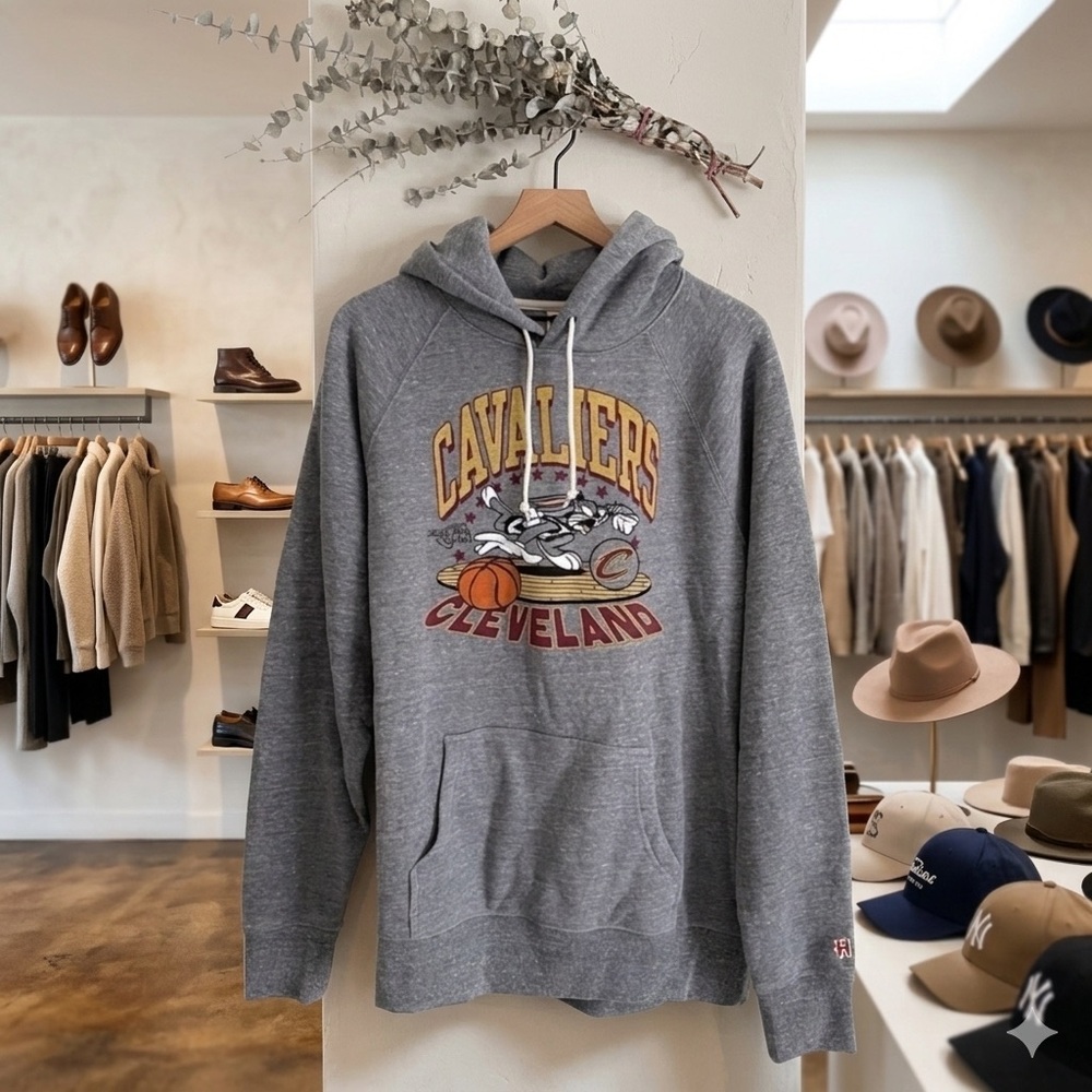 Urban Outfitters HOMAGE Cleveland Cavaliers Space Jam Hoodie Sweatshirt L NWT